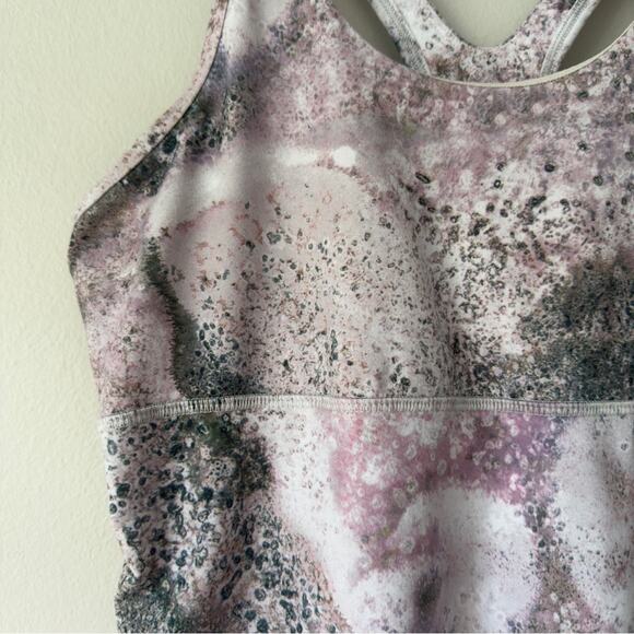 Lululemon Crossback Tank in Sugar Crush Multi / Silver Fox Shelf Bra Athletic 10 - Picture 5 of 11